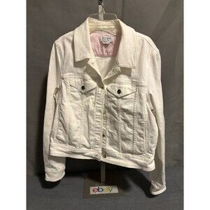 Kate Spade Denim Jacket L White Summer Jean